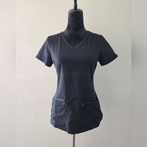 Healing Hands Purple Label Women's Juliet V-Neck Scrub Top Stretch Sides Sz XS